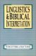 Linguistics and Biblical Interpretation